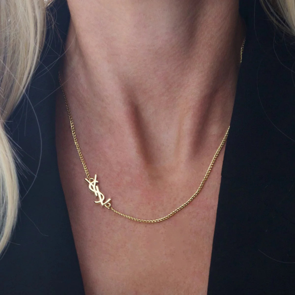 Elegant YSL Logo Necklace