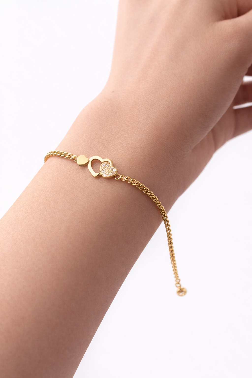 Golden Double Heart Bracelet