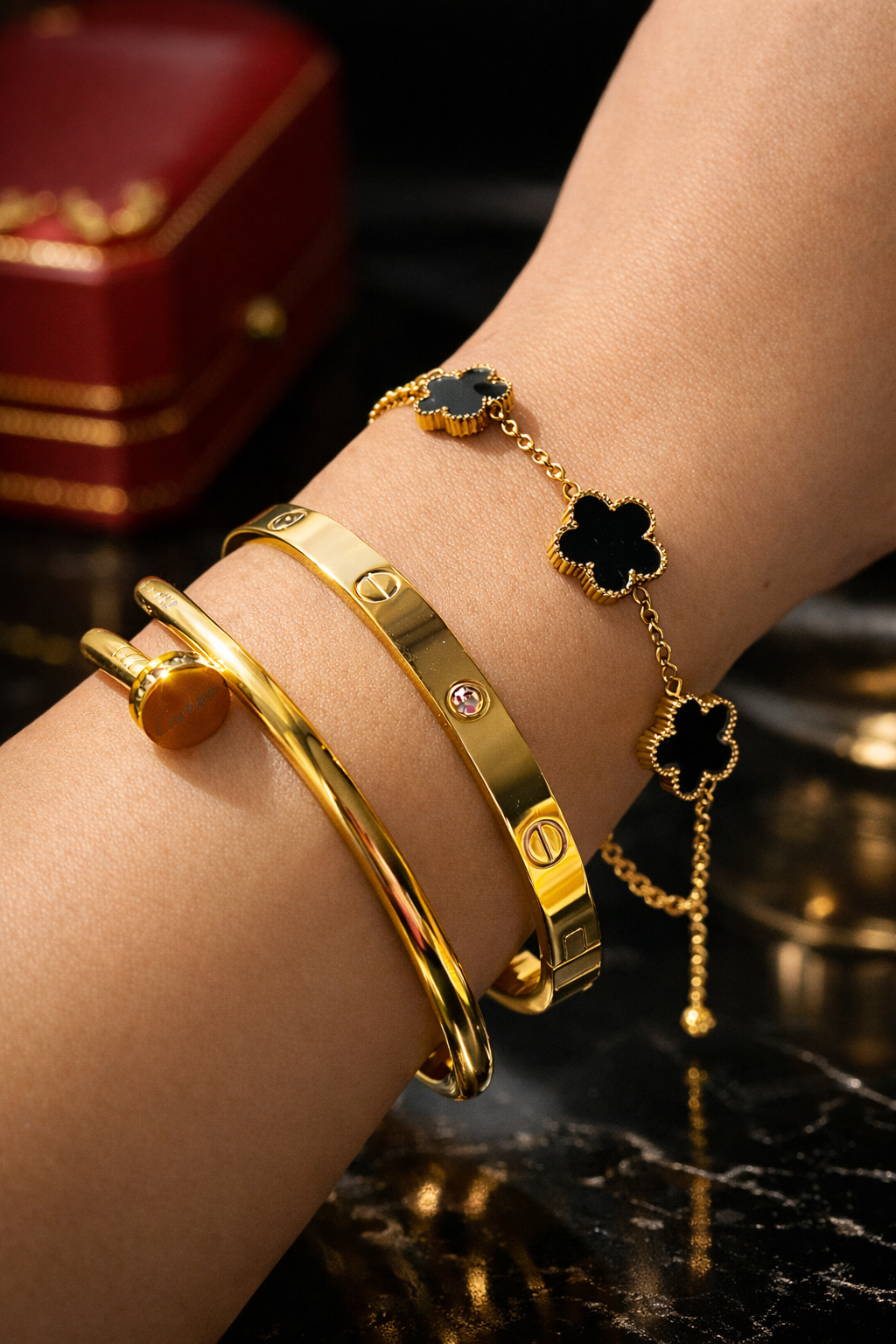 Golden Elegance Bracelet Set