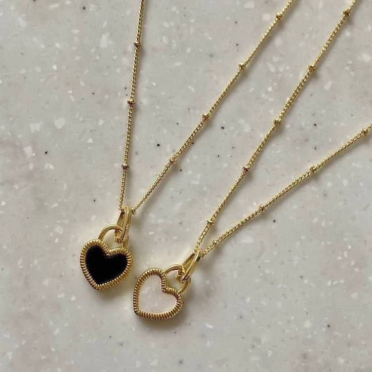 Golden Heart Charm Necklace