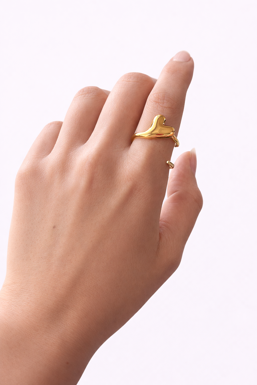 Golden Heart Flow Ring