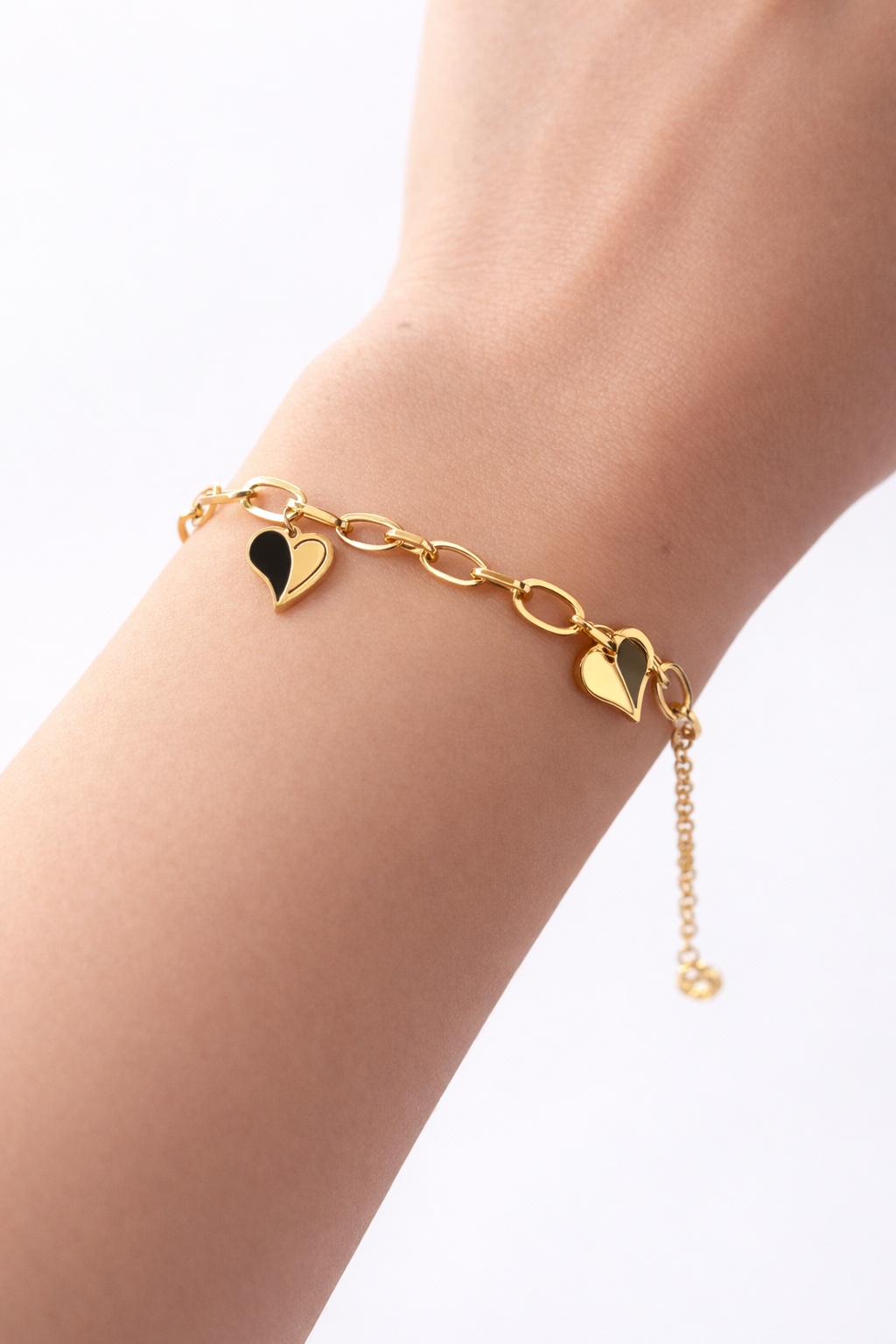 Golden Hearts Charm Bracelet