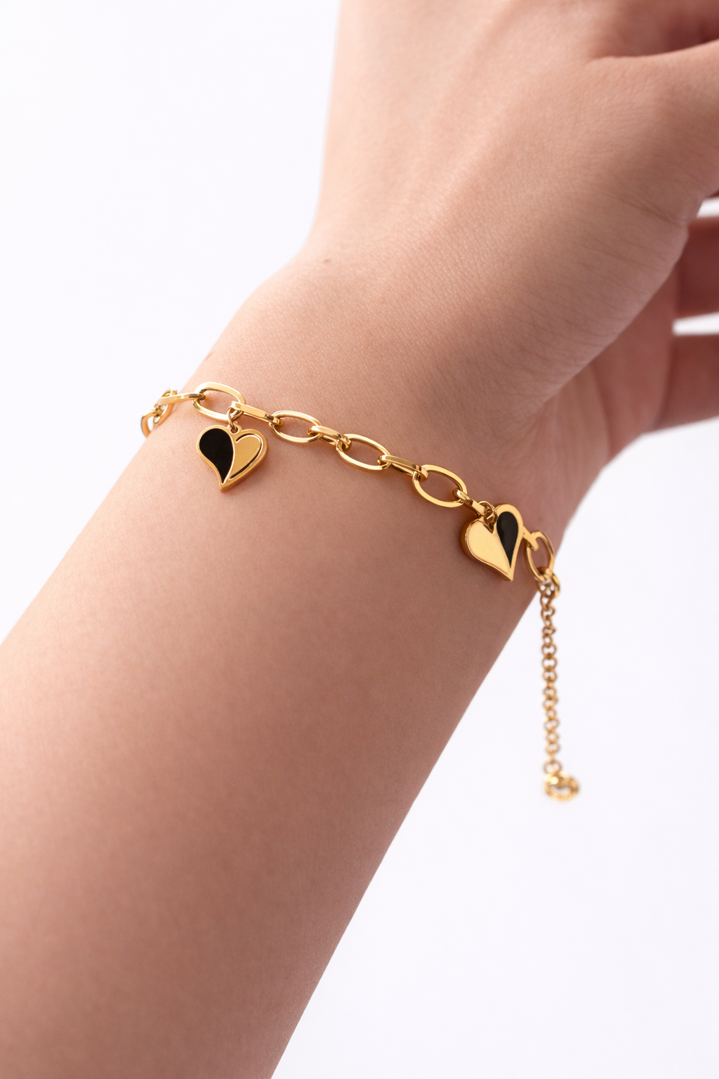 Golden Hearts Charm Bracelet