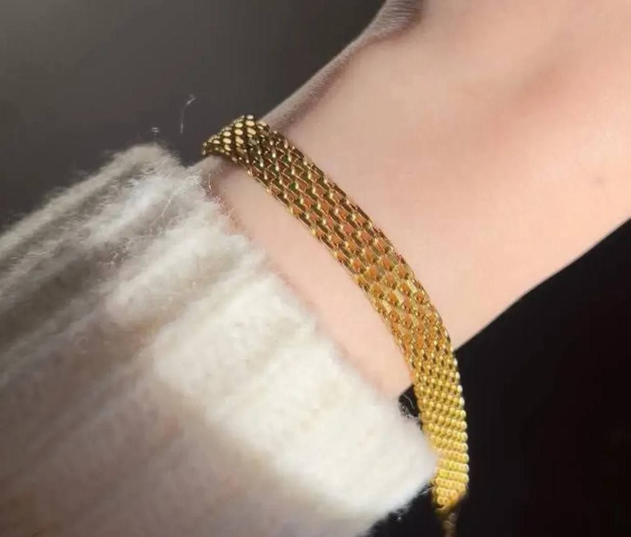 Golden Mesh Bracelet