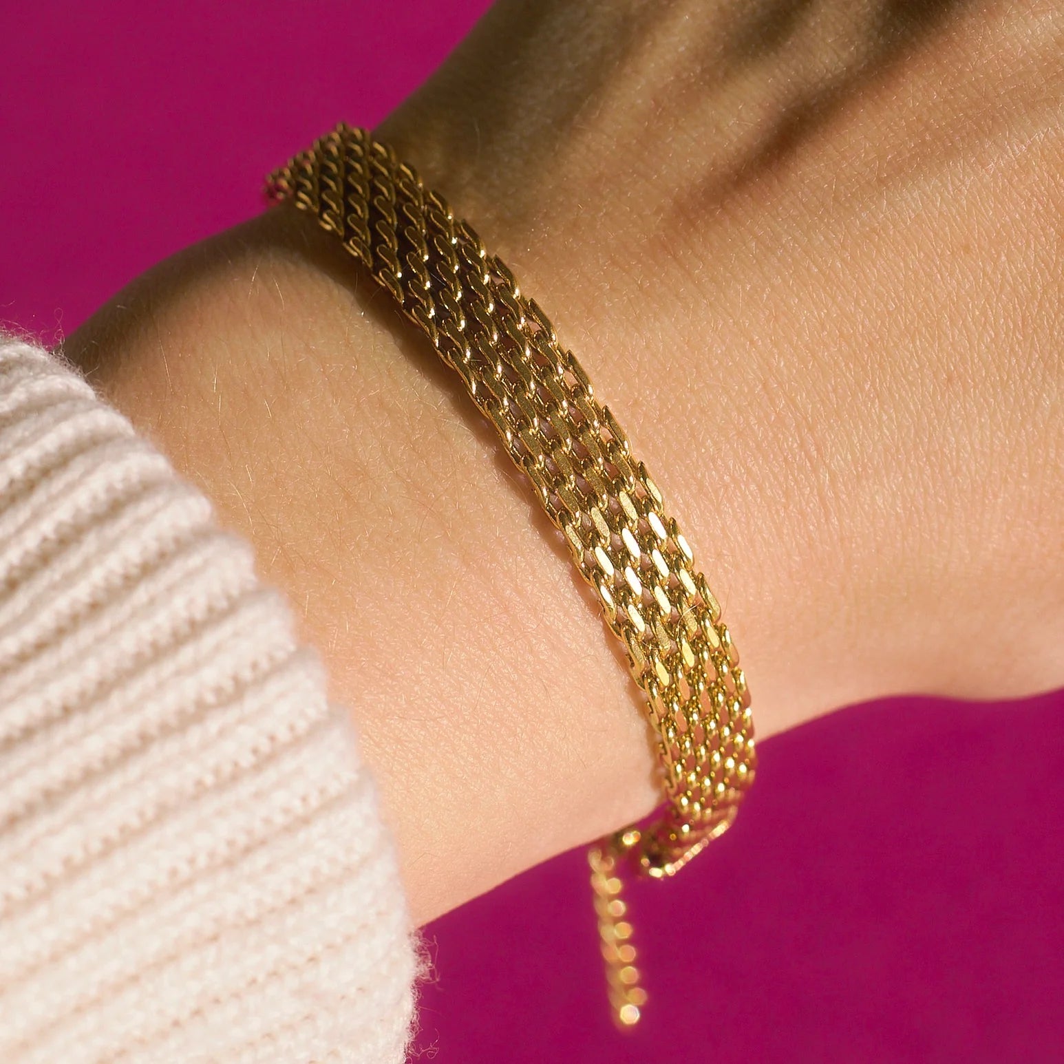 Golden Mesh Bracelet