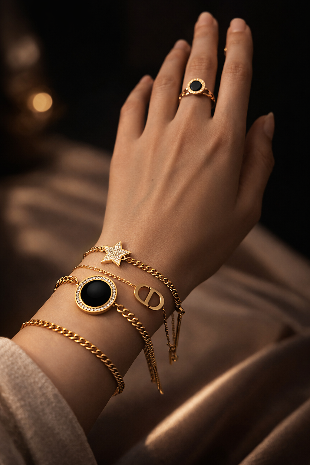 Golden Star Statement Rings