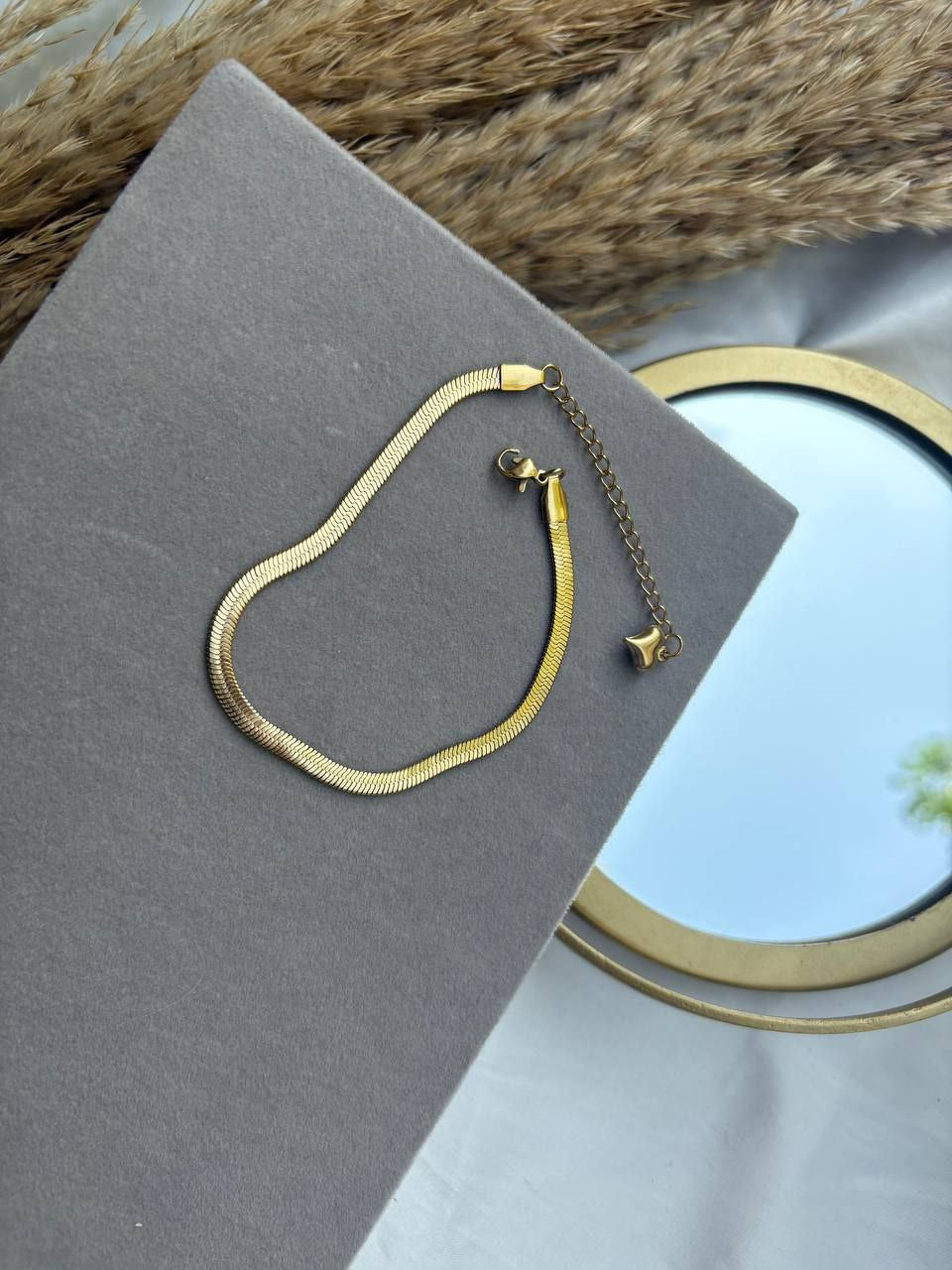 Luxe Herringbone Gold Bracelet