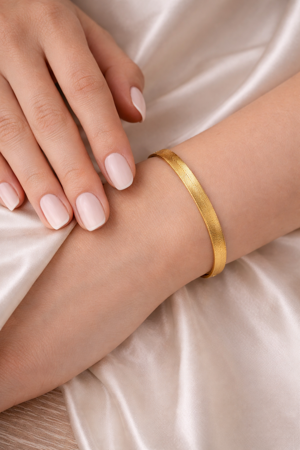 Luxe Herringbone Gold Bracelet