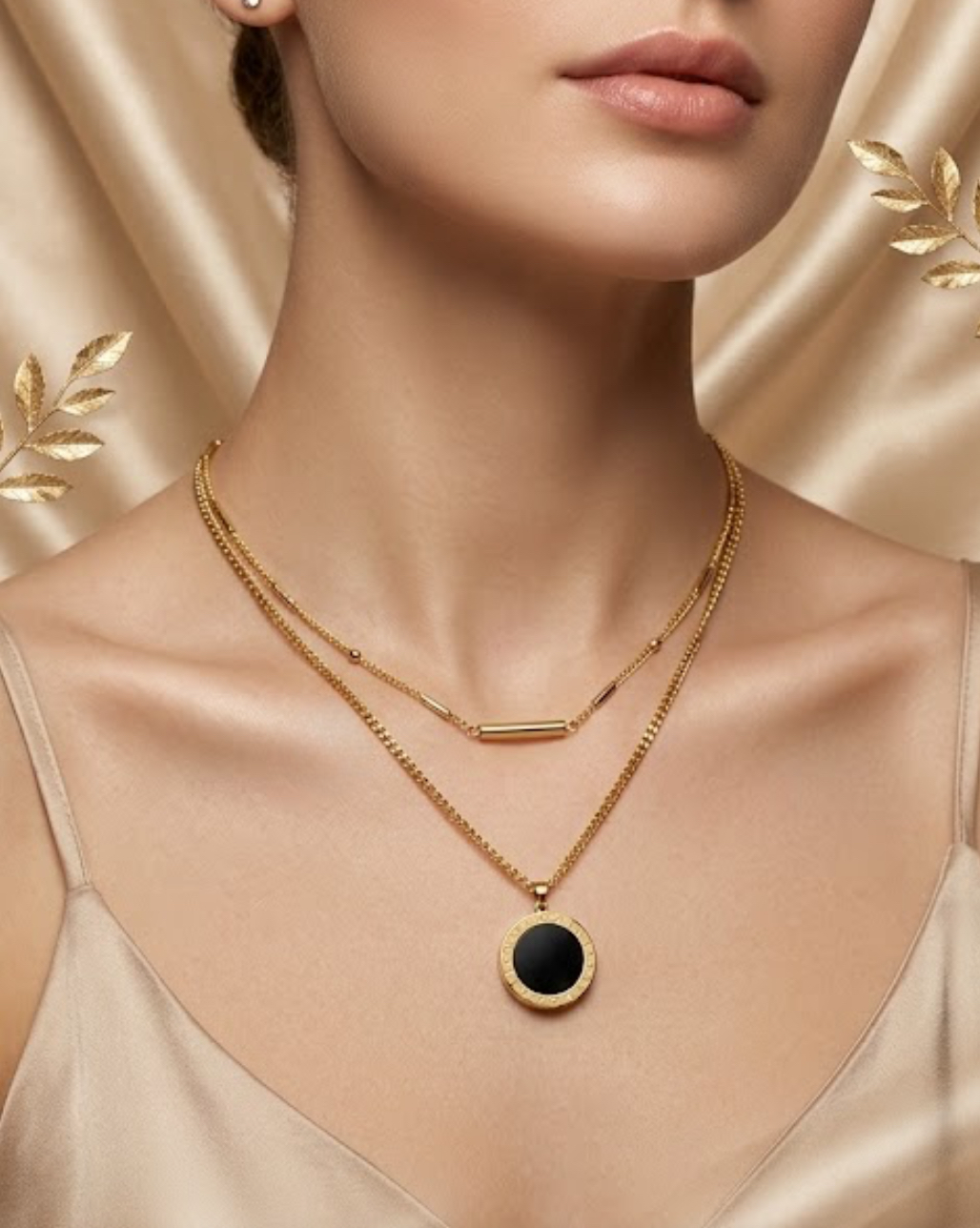 Midnight Circle Necklace