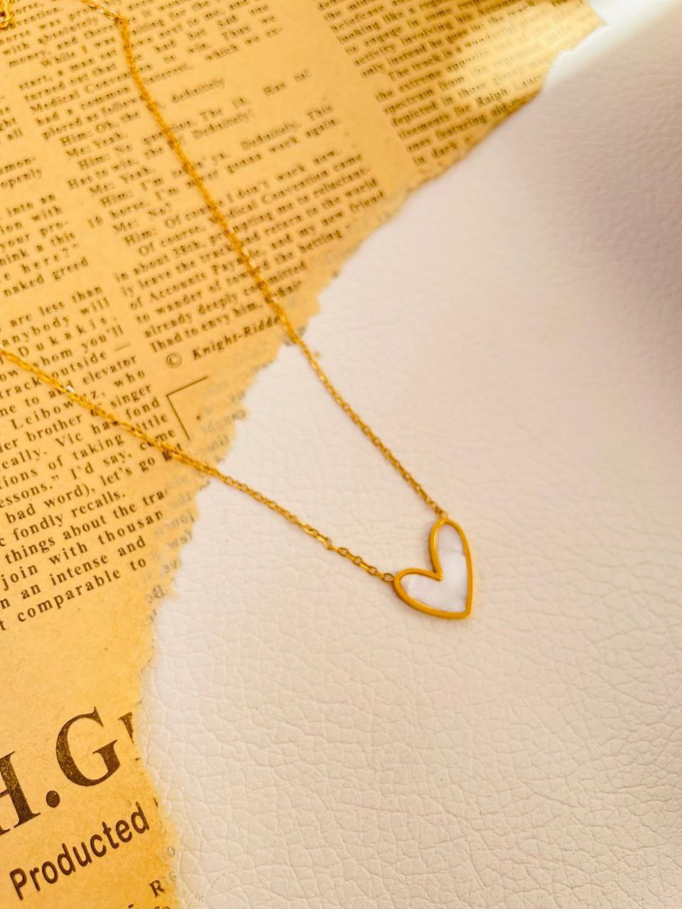 Minimal Heart Outline Necklace